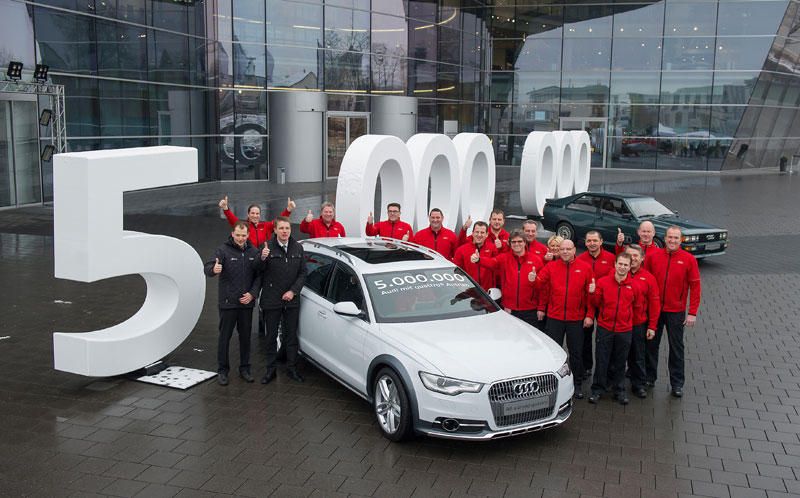 Audi Builds 5-millionth Quattro Equipped Vehicle